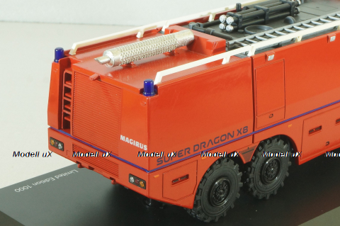 Iveco Super Dragon X8 Airport fire truck 2007, red, 07135, Schuco 1:43