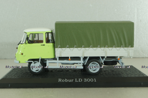 Robur LD 3001 truck with canvas top, light green, Atlas 1:43