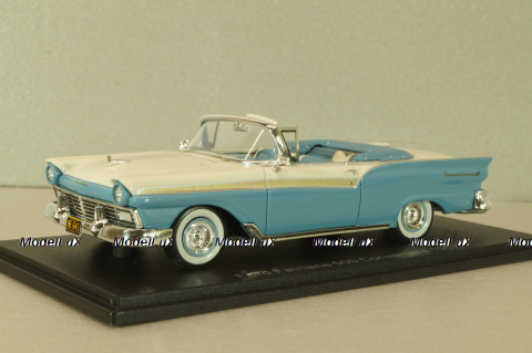 Ford Fairlane 500 Vonvertible 1957, blue/white, 46045, Neo 1:43