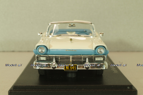 Ford Fairlane 500 Vonvertible 1957, blue/white, 46045, Neo 1:43