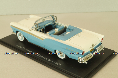 Ford Fairlane 500 Vonvertible 1957, blue/white, 46045, Neo 1:43