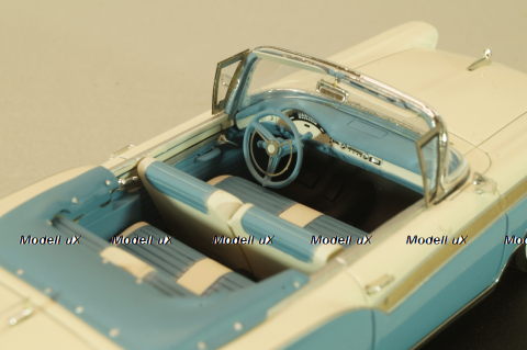 Ford Fairlane 500 Vonvertible 1957, blue/white, 46045, Neo 1:43