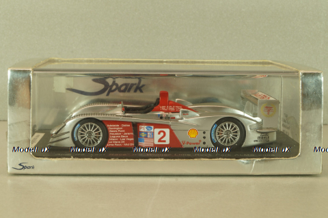 Audi R8 "Last race" #2, winner Lime Rock Park ALMS 2006, silver, S0677, Spark 1:43