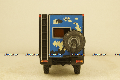 Merсedes Unimog 4х4 Кемпинг синий, KV мастерская 1:43