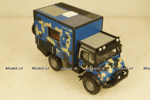 Merсedes Unimog 4х4 Кемпинг синий, KV мастерская 1:43