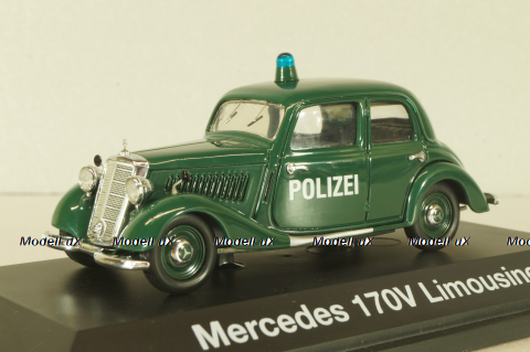 Mercedes-Benz 170V Polizei Limousine (W136) 1936, green, 02364, Schuco 1:43