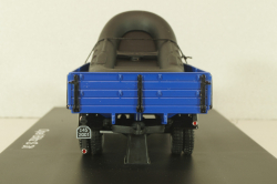 Opel Blitz S 3t THW, truck with boat, dark blue, 03053, Schuco 1:43