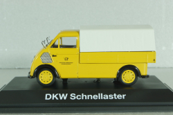 DKW Schnellaster Typ 30 pickup "Deutsche Bundespost" 1954, yellow, 02393, Schuco 1:43