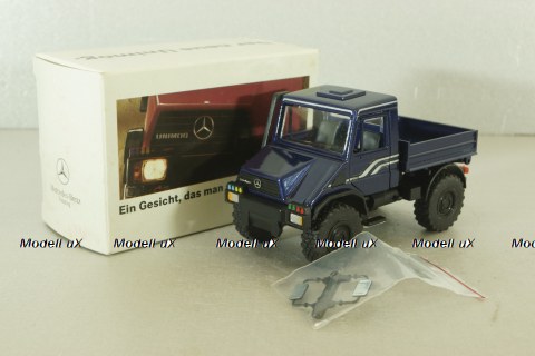Mercedes Unimog U140, blue, фурнитура в комплекте, #371, NZG 1:43