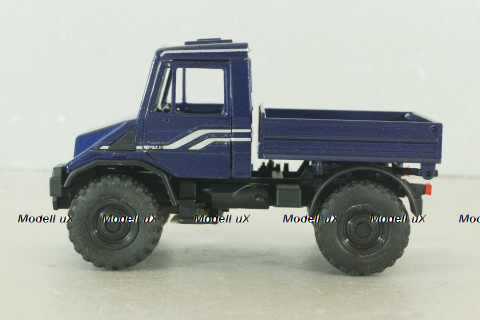Mercedes Unimog U140, blue, фурнитура в комплекте, #371, NZG 1:43