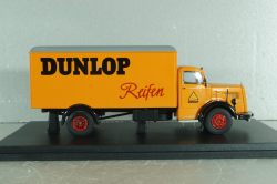 Mercedes-Benz L6600 truck "Dunlop" 1950, orange, 03021, Schuco 1:43