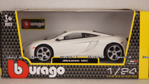 McLaren MP4-12C metallic-white, 18-21074, Bburago 1:24
