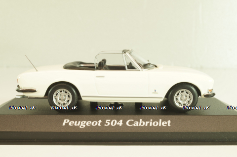 Peugeot 504 Cabriolet 1977, white, 940112131, Maxichamps 1:43