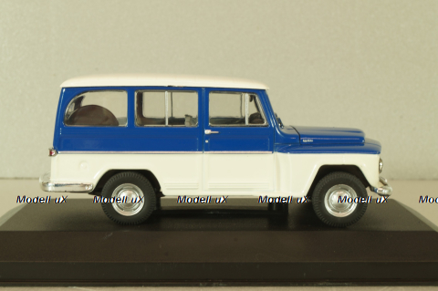Willys Rurai 1968, white/blue, WB092, WhiteBox 1:43