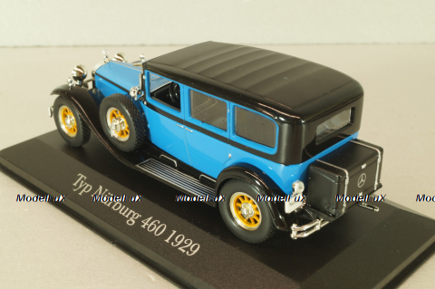 Mercedes-Benz Nurburg 460 N Pullman-Limousine (W08) 1929, blue 7905007, WhiteBox 1:43