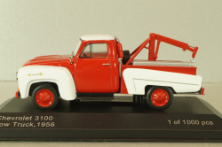Chevrolet 3100 tow truck 1956, red/white, WB233, WhiteBox 1:43