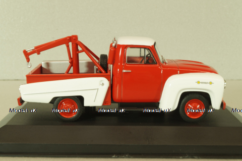 Chevrolet 3100 tow truck 1956, red/white, WB233, WhiteBox 1:43