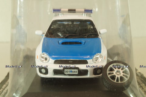 Subaru Impreza Police Estonia 2002, white/blue, Cararama 1:43 Уценка!