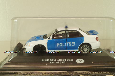 Subaru Impreza Police Estonia 2002, white/blue, Cararama 1:43 Уценка!