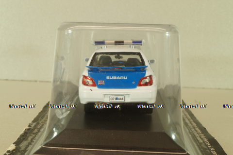 Subaru Impreza Police Estonia 2002, white/blue, Cararama 1:43 Уценка!