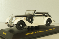 Alvis 4.3 Litre Drophead Convertible 1938, white/black, MUS065, IXOMuseum 1:43