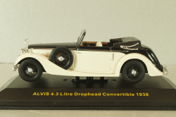 Alvis 4.3 Litre Drophead Convertible 1938, white/black, MUS065, IXOMuseum 1:43