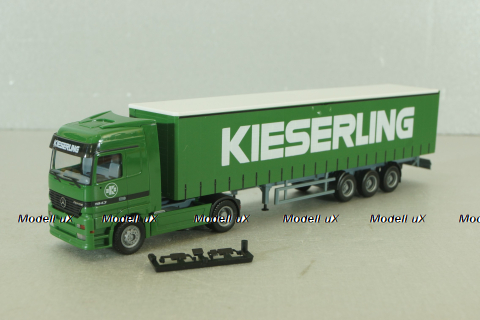 Mercedes Actros 1843 with semi trailer "Kieserling" green, 159456, Herpa 1:87