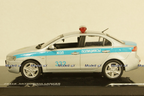 Mitubishi Lancer Kazakhstan Police 2010 silver / blue, 29318, Vitesse 1:43