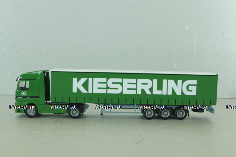 Mercedes Actros 1843 with semi trailer "Kieserling" green, 159456, Herpa 1:87