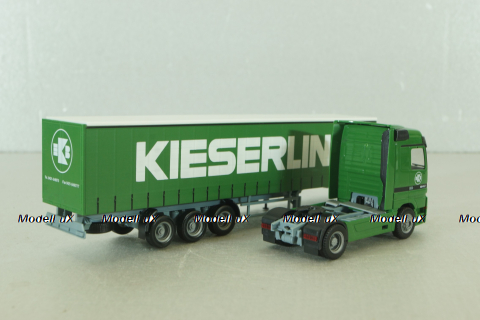 Mercedes Actros 1843 with semi trailer "Kieserling" green, 159456, Herpa 1:87