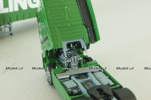 Mercedes Actros 1843 with semi trailer "Kieserling" green, 159456, Herpa 1:87