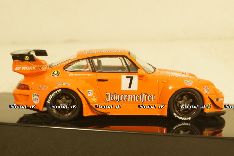 Porsche 911 (993) RWB #7 Rauh-Welt Jägermeister orange, MOC210, IXO 1:43