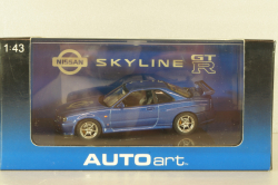 Nissan Skyline GTR R34 1999 blue, 57301, AutoArt 1:43