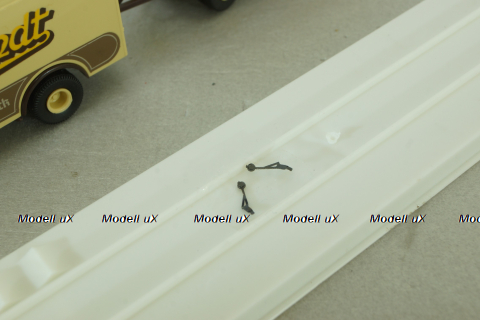 Henschel HS 140 with trailer Brandt, beige, 7314, Brekina 1:87