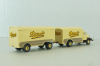 Henschel HS 140 with trailer Brandt, beige, 7314, Brekina 1:87