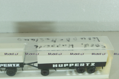 Krupp Mustang with trailer 3-axle, Huppertz, black, 7720, Brekina 1:87