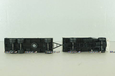 Krupp Mustang with trailer 3-axle, Huppertz, black, 7720, Brekina 1:87