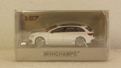 Audi RS4 Avant 2018 white metallic, 870018214, Minichamps 1:87