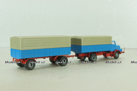 IFA H6 with trailer, blue, 7110, Brekina 1:87 