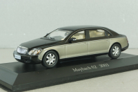 Maybach 62 (V240) 2003, silver/black, MBOMS069, Altaya, Mercedes-Benz Offizielle Modell Sammlung #69, 1:43