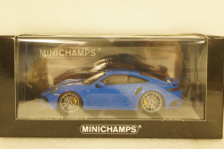 Porsche 911 (992) Turbo S Coupe Sport Design  2021, blue, 410060072, Minichamps 1:43