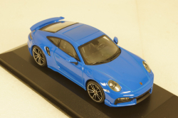 Porsche 911 (992) Turbo S Coupe Sport Design  2021, blue, 410060072, Minichamps 1:43