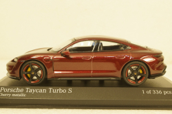 Porsche Taycan Turbo S 2020, red metallic, 410068474, Minichamps 1:43
