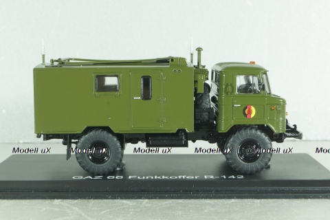 КШМ Р-142Н (66) командно-штабная машина на шасси Газ-66 NVA 1965г, хаки, PCL47024, Premium ClassiXXs 1:43