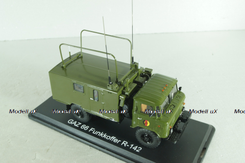 КШМ Р-142Н (66) командно-штабная машина на шасси Газ-66 NVA 1965г, хаки, PCL47024, Premium ClassiXXs 1:43