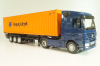 Mercedes-Benz Actros 1846 tractor with semi trailer container "Hapag-Lloyd" blue/orange, B66000810, NZG 1:50