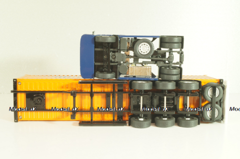 Mercedes-Benz Actros 1846 tractor with semi trailer container "Hapag-Lloyd" blue/orange, B66000810, NZG 1:50