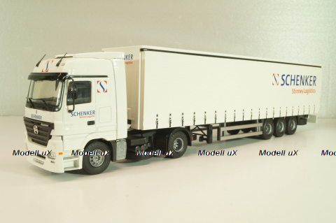 Mercedes-Benz Actros 1841 with semi-trailer "Schenker", white, Tekno 1:50