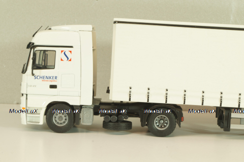 Mercedes-Benz Actros 1841 with semi-trailer "Schenker", white, Tekno 1:50