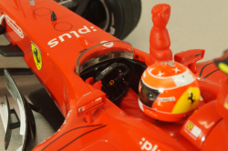 Ferrari F2003-GA Michael Schumacher (999 Grand Prix Points) Winner Canadian GP 2003, dirty version, Hot Wheels 1:18